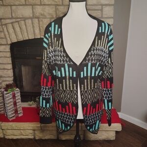 Krush Stylish Women's Cardigan with Geometric Pattern M/L